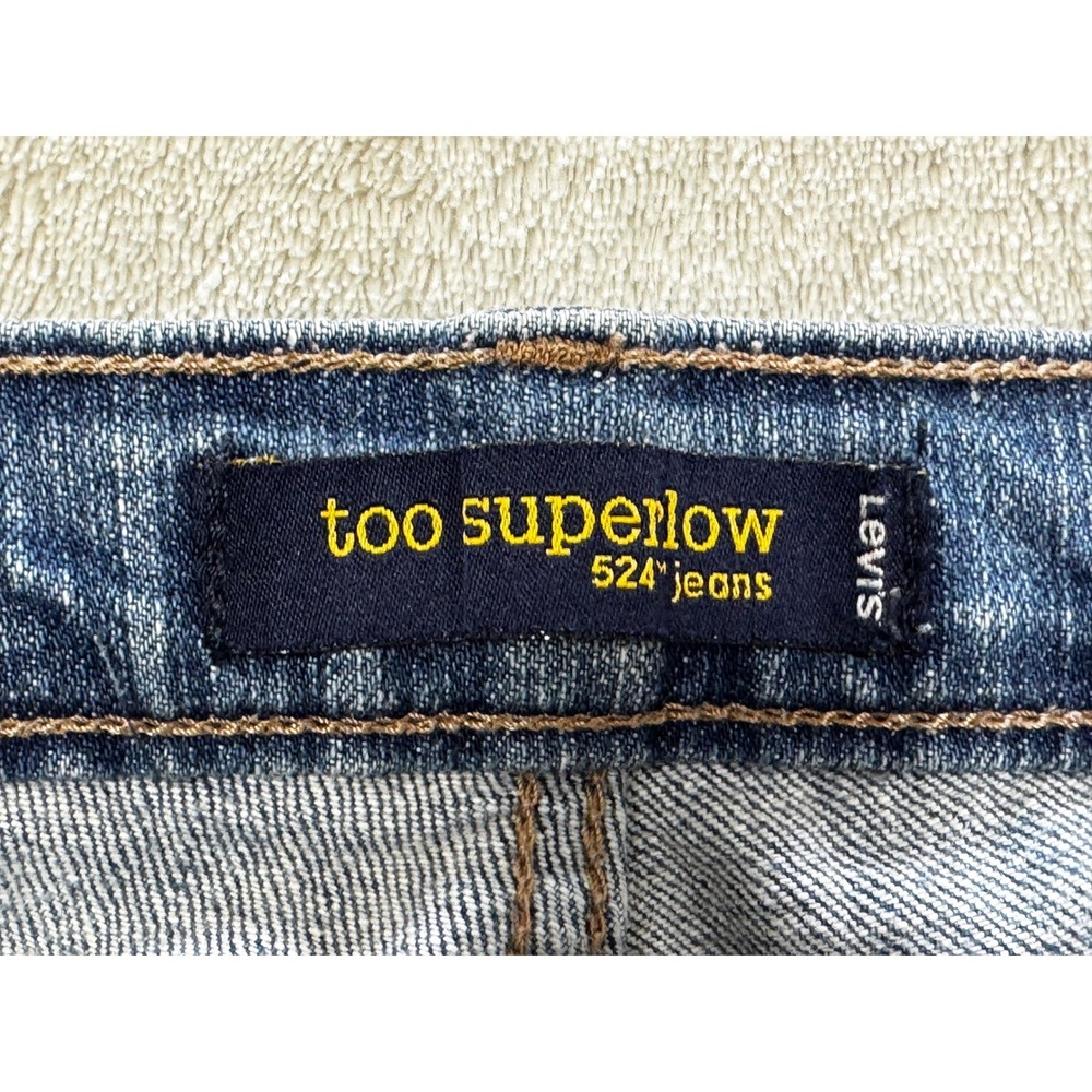 Levi's Womens 524 Too Superlow Bootcut Blue Jeans 9 Medium Meas: 32x31 - Picture 4 of 7